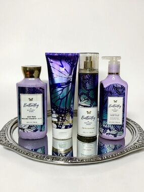 Bath & Body Works Butterfly Body Wash Lotion Hand Soap Gift Set Nwt